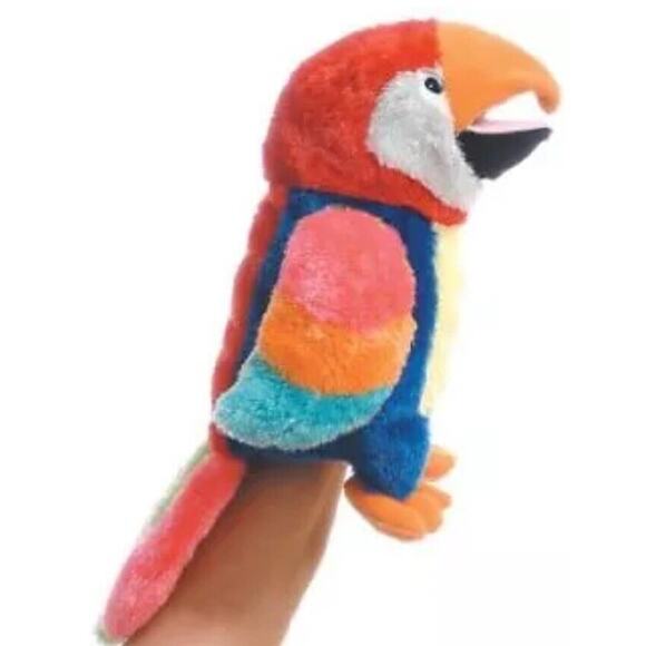AURORA WORLD Stuffed Plush Bird Full Body Hand Puppet Parrot PETEY Macaw - Picture 1 of 6